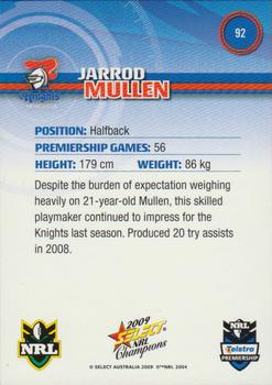 2009 Select NRL Champions #92 Jarrod Mullen Back
